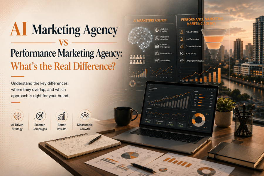 AI marketing agency vs performance marketing agency comparison chart
